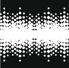 Gradient Dot Pattern Vector. Vector Seamless Black White Geometric Hexagon. Vector Seamless Pattern Modern Stylish Texture 