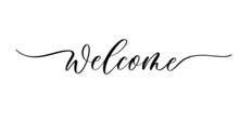 Welcome. Wedding Calligraphy Phrase For Invitation Sign.