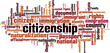 Citizenship word cloud