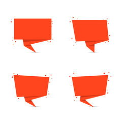 Wall Mural - creative trendy red label set