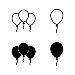 Balloon icons vector. Party balloon sign and symbol