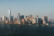 Lower Manhattan and One World Trade Center in New York City, USA