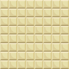 Wall Mural - White chocolate bar pattern. Flat design vector.