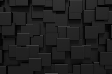 Wall Mural - modern tile wall. darkness background design. 3d rendering.