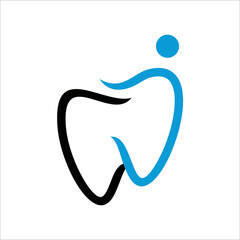 Wall Mural - Dental Care Logo Designs. Doctor Dental Logo Design Template Vector Illustrations