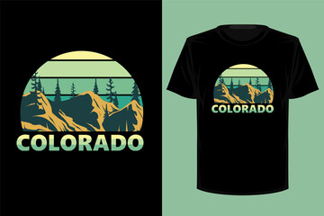 Wall Mural - Colorado retro vintage t shirt design