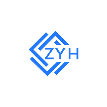 ZYH letter logo design on white background. ZYH  creative initials letter logo concept. ZYH letter design.