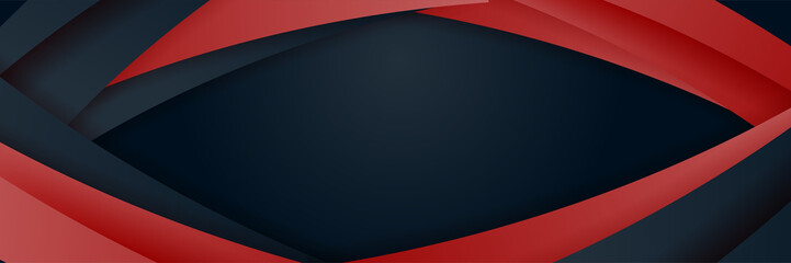 Black and red abstract banner background