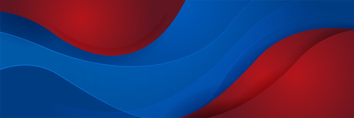 Wall Mural - Red and blue abstract banner background