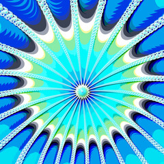 Fototapete - surreal futuristic digital 3d design art abstract background fractal illustration for meditation and decoration wallpaper
