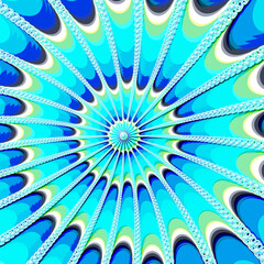 Fototapete - surreal futuristic digital 3d design art abstract background fractal illustration for meditation and decoration wallpaper