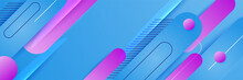 Blue Pink And Purple Abstract Banner Background