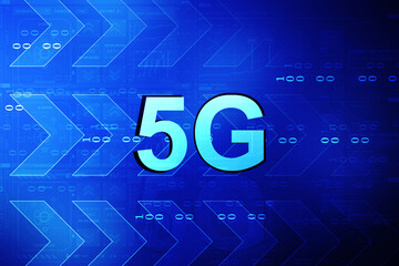 Poster - 2d rendering 5G Network 5G Connection