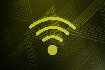 Poster - 2d illustration WiFi symbol sign