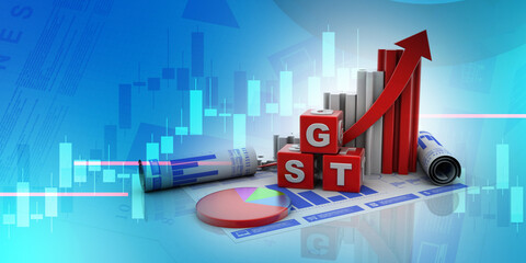 Poster - 3d rendering Stock market online business concept. business Graph
