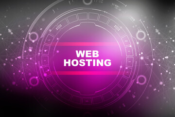 Poster - 2D illustration Web hosting concept
