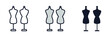 mannequins icon symbol template for graphic and web design collection logo vector illustration