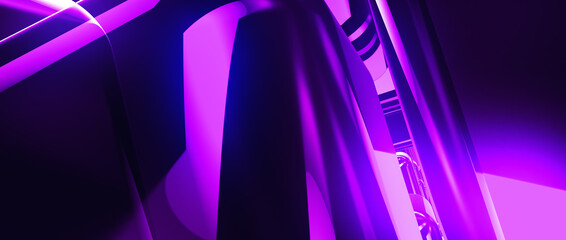 Poster - Futuristic technology background. Trendy metaverse purple, blue technology background.