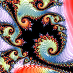 Fototapete - surreal futuristic digital 3d design art abstract background fractal illustration for meditation and decoration wallpaper