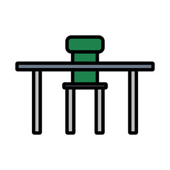 Sticker - Icon Of Table And Chair