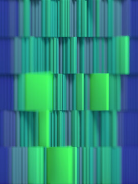 Abstract representation of storing data on a stack. Elegant style background. 3d rendering digital illustration