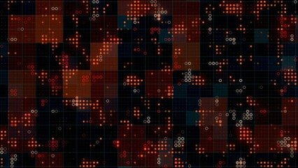 Fototapete - Modern halftone dot pattern. Abstract loop animation 3d rendering HD