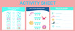 © idcreative.ddid - Activity sheet for children. Educational printable worksheet. Sea animal worksheet theme. Motor skills education. Vector illustrations.