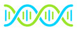 Dna genetic icon, helix vector pictogram
