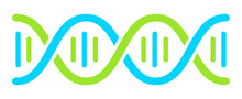 Dna Genetic Icon, Helix Vector Pictogram