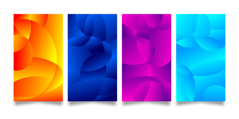 Wall Mural - Vector colorful abstract fluid geometric gradient