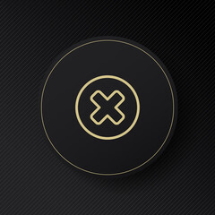 Poster - Cross line icon. X, close, not allowed, forbidden, rejected, denied. Sign concept. Vector line icon for Business and Advertising