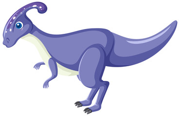 Poster - Cute Parasaurolophus Dinosaur Cartoon