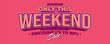 © stickerside - Weekend discount sale pink banner template
