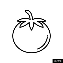 Poster - tomato vector icon in line style design for website design, app, ui, isolated on white background. e