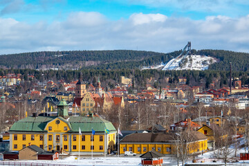 Poster - Winter view in city of Falun, Dalarna, Sweded