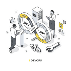 DevOps Isometric Scene
