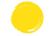 © Marinko - Circle grunge stamp. Round vector isolated on white background. Yellow stamp vector. For grunge badge, seal, ink and stamp design template. Round grunge hand drawn circle shape, vector