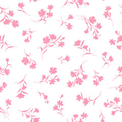 Wall Mural - Seamless and beautiful flower illustration pattern,