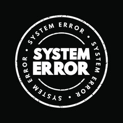 Poster - System Error text stamp, concept background