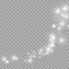 Wall Mural - sparks and golden stars glitter special light effect. vector sparkles on transparent background. chr