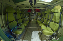 Soldier Compartment Of An Armoured Personnel Carrier, Seats And Sest Belts, Made In Ukraine