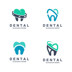 Wall Mural - Set of dental logo icon with modern concept design Premium Vector