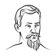Johannes Kepler modern vector drawing