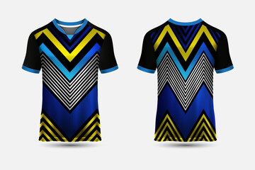 Abstract line and shapes sports jersey design t-shirts suitable for racing, soccer, gaming, motocross, gaming, cycling