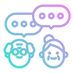 Poster - chat gradient icon