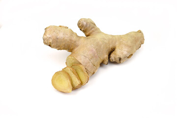 Wall Mural - ginger root on white background 