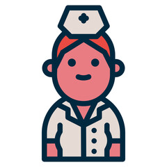 Sticker - nurse two tone icon