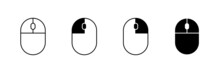 Set Of Computer Mouse Icons. Computer Device. Vector Illustration.