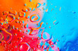 Scientific image of cell membrane. Macro up of liquid substances. Abstract molecule atom sctructure. Water bubbles. Macro shot of air or molecule. Biology, physics or chemistry abstract background.