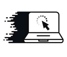 Fototapete - System software update and upgrade concept. The installation process is on the laptop screen. Vector illustration. isolated on white background.